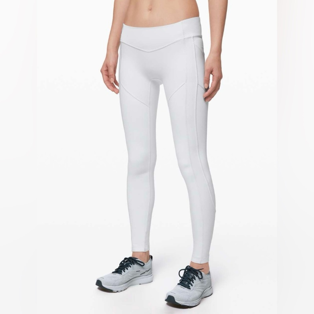 Lululemon All The Right Places Low Rise Pant II 28" White Leggings Size 4 GUC